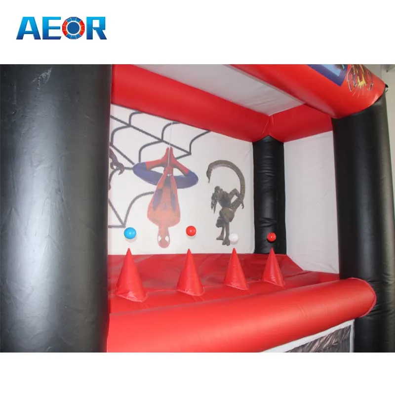 New design Spider-Man theme inflatable archery target sport game equipment with hover ball price