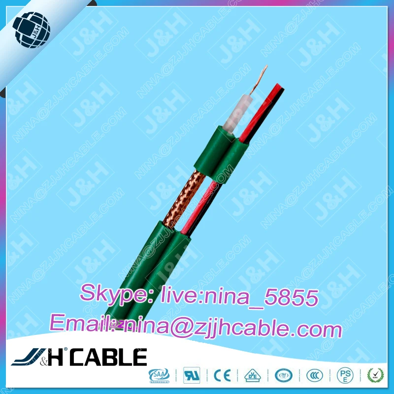 Горячие Продажи Зеленый ПВХ Куртка KX6 Кабель Питания