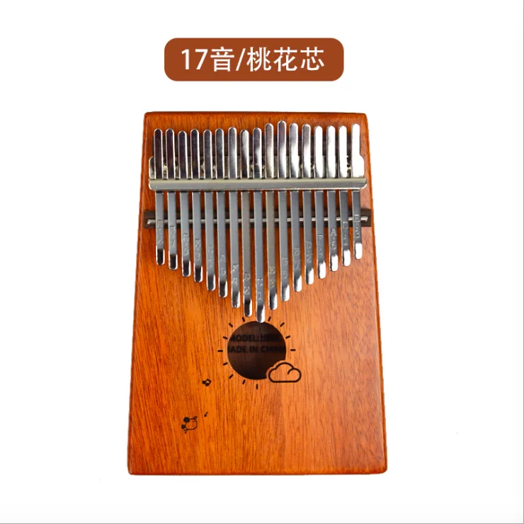 Mahogany 17 Keys Wooden Kalimba Traditional Musical Instrument