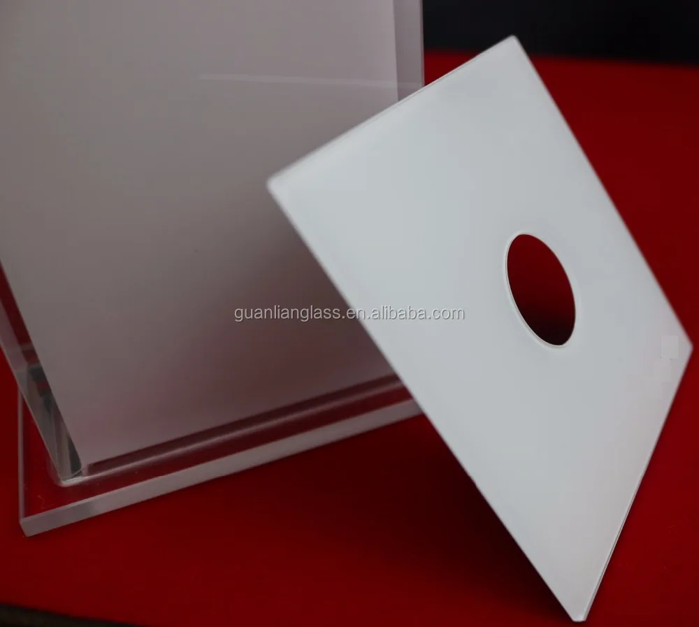 3mm low iron tempered touch screen wall switch plate with silk screen printing glass