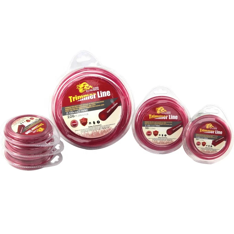 
Top Grade Professional 1.5mm-5.0mm Brush Cutter Nylon Weed Trimmer Line Garden Use Replacement String Trimmer Line 