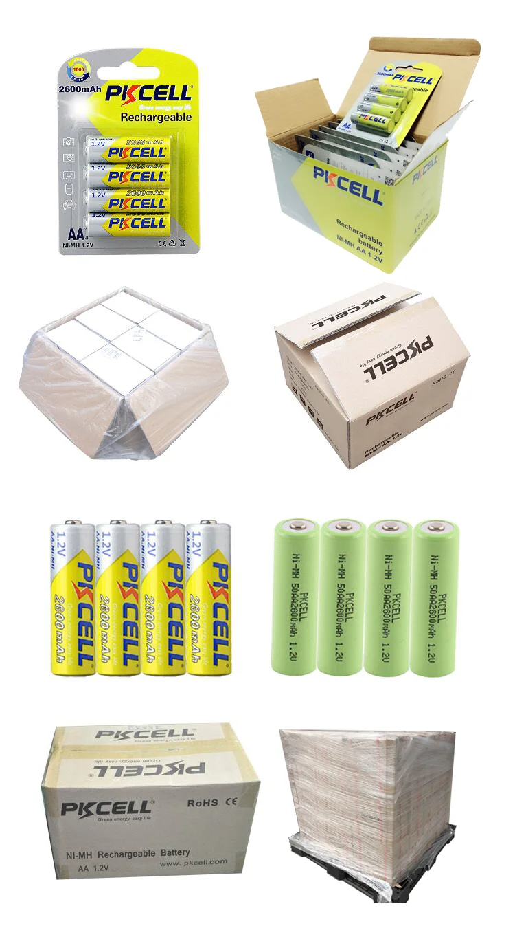 Hot selling Long-Time  rechargeable batteries blister card 1.2v aa 2600mah nimh battery for retail