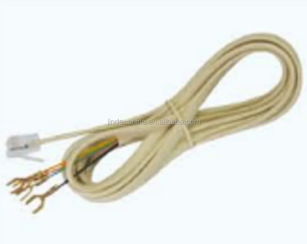 6P6C RJ11 to 4 лопатка зажим телефонный шнур Кабельный разъем