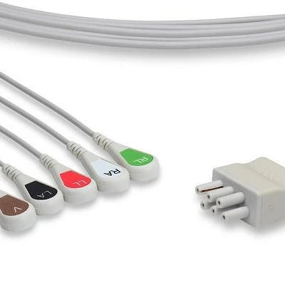 Omron Colin совместимый ECG Leadwire 5 Leadwire Snap Omron Colin 5 lead ecg кабель