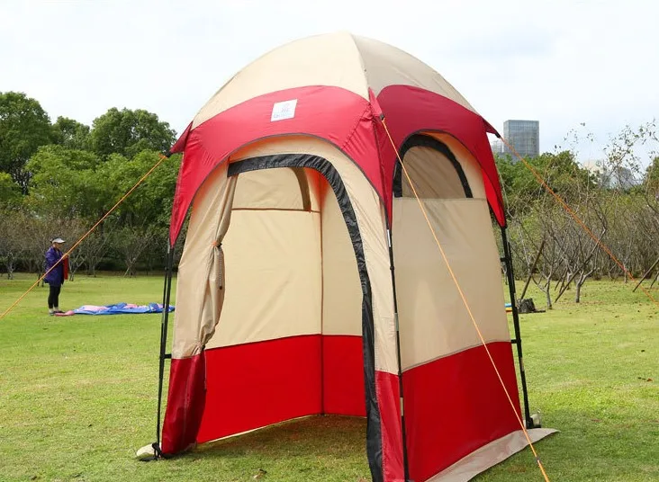 High Quality Portable canvas Shower Toilet Foldable Beach Camping Pop up Tent With Toilet