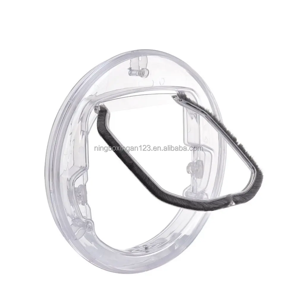 
Pet Door for Cats and Small Dogs with 4 Ways Lock,Round Clear Cat Flap with Door Liner Kit Best Fits for Screen Window / Sliding 