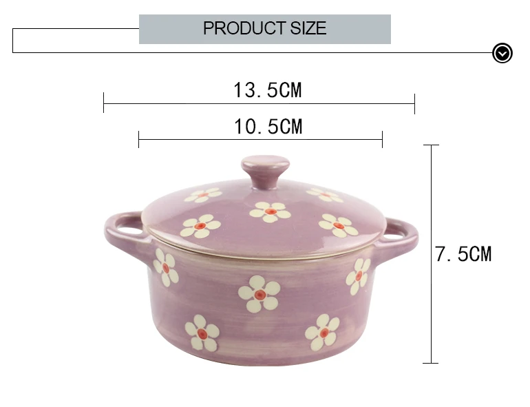 Ceramic Restaurant Cookware Mini Serving Pots Casserole Creme Brulee Baking Pot Oven Soup Stock Pot Hot Selling