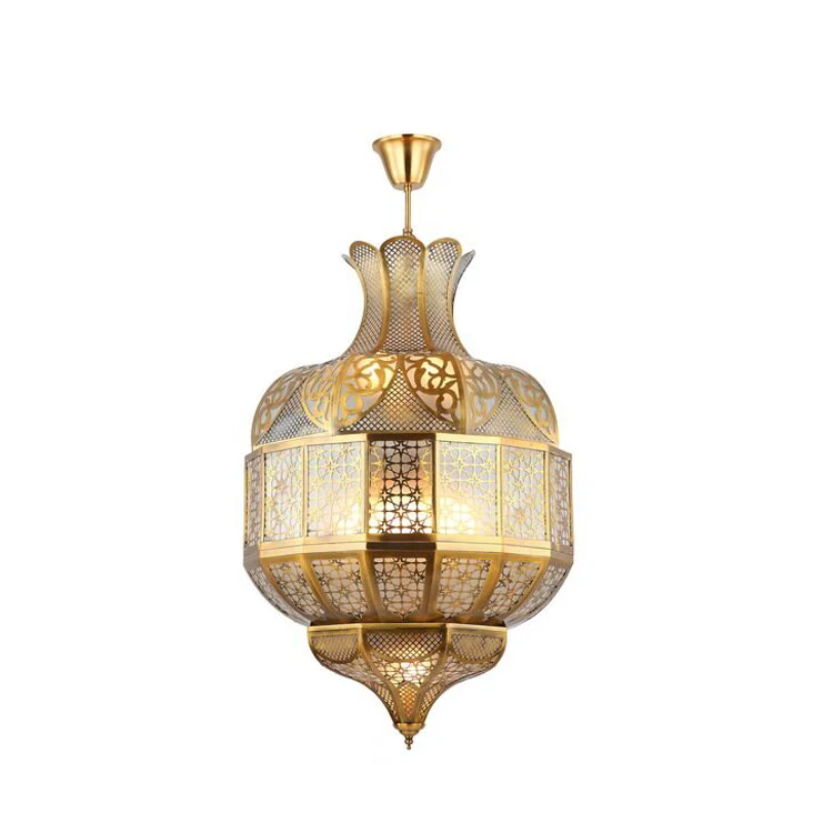 large wrought iron chandelier Arabian restaurant decoration drop lamp iron pendant lighting