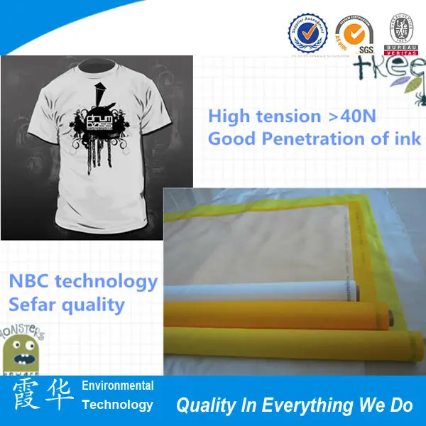 высокое качество 43t 100% полиэстер трафаретная печать сетка