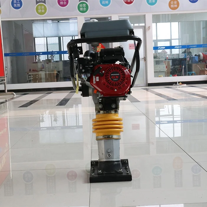 High Vibrating Frequency Tamping Rammer Machine With 5.5HP Gasoline Engine