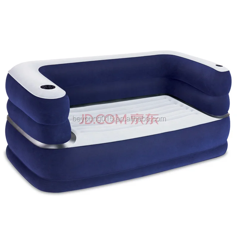 living room style and deluxe double person Inflatable air couch with two cup holder