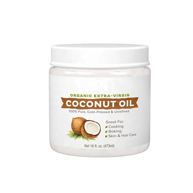 Оптовая продажа с завода в Гуанчжоу, OEM косметические продукты на заказ, холоднопрессованное натуральное Экстра натуральное кокосовое масло, цена частной торговой марки 300 г