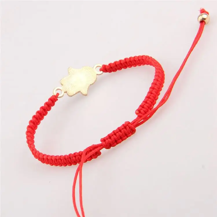 Good lucky gift red rope braided bracelet women hamsa hand eye charm string bracelets