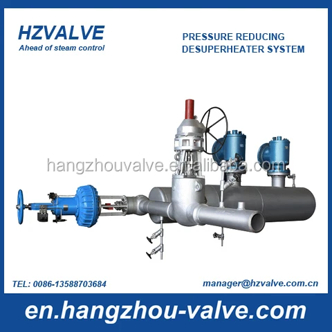 Pneumatic pressure reducing desuperheater