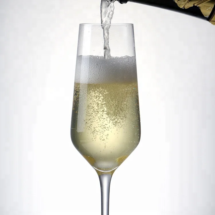Eco-friendly crystal gold rim champagne flutes for party