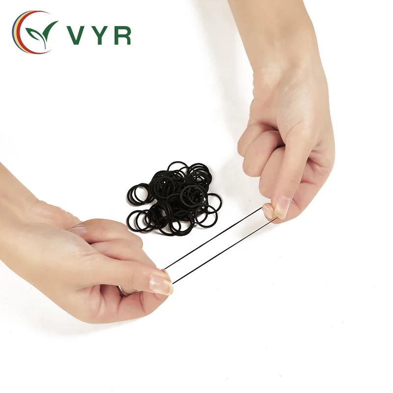 Высококачественная Экологически чистая натуральная резинка, черная резинка диаметром 0,8 дюйма, резинка для волос