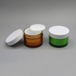 Best Manufacturers Skin Care Cheap Plastic Plastic Sealable Jar Empty Double Wall Pet Plastic Cream Jar