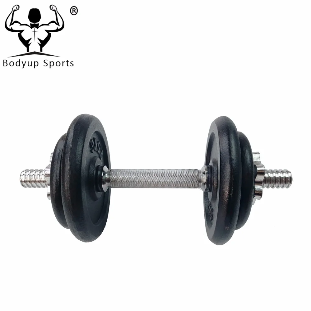 
50KG Black Paint Barbell Dumbbell Set with Case 