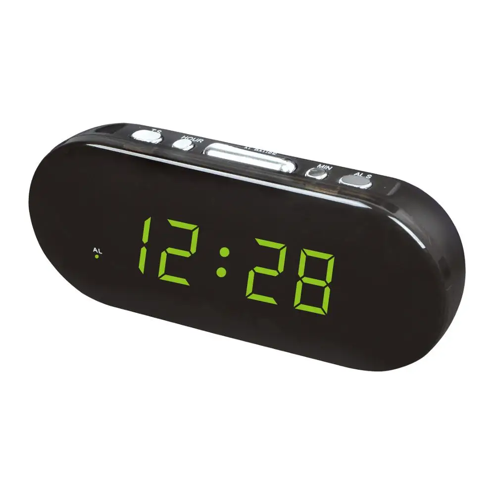 Home desktop living room Colorful Car Led Alarm Clock Natural Sound Clock FM Radio