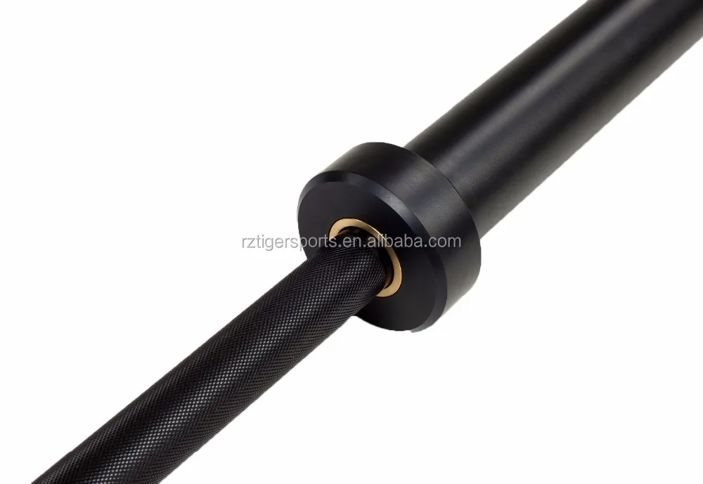 Phosphating Black handle with chromed sleeve barbell for weight lifting or Crossfit training