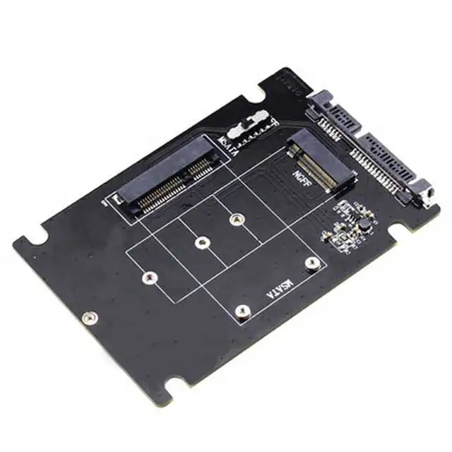 2 in 1 Combine Mini PCI-E M.2 NGFF & mSATA SSD To SATA 3.0 III Adapter PCB Card