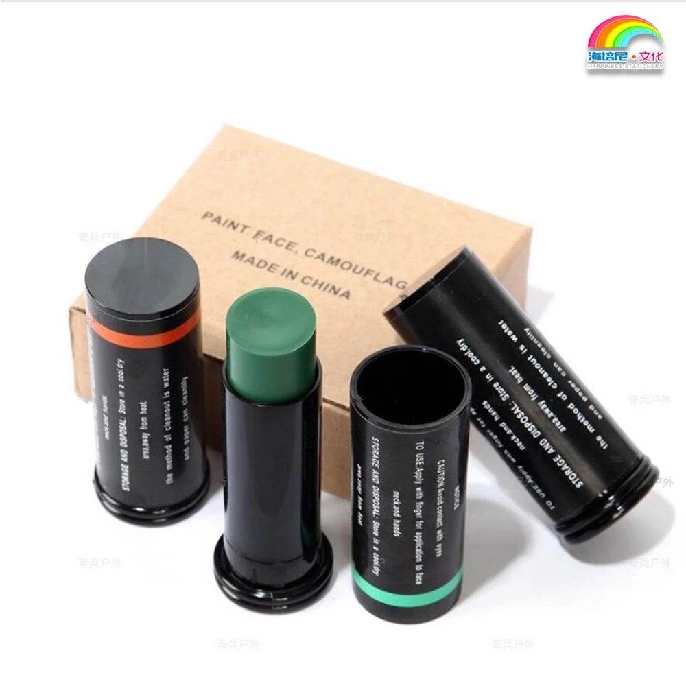 Custom LOGO Concise Hunting outdoor war army CS camo face painting camouflage face paint