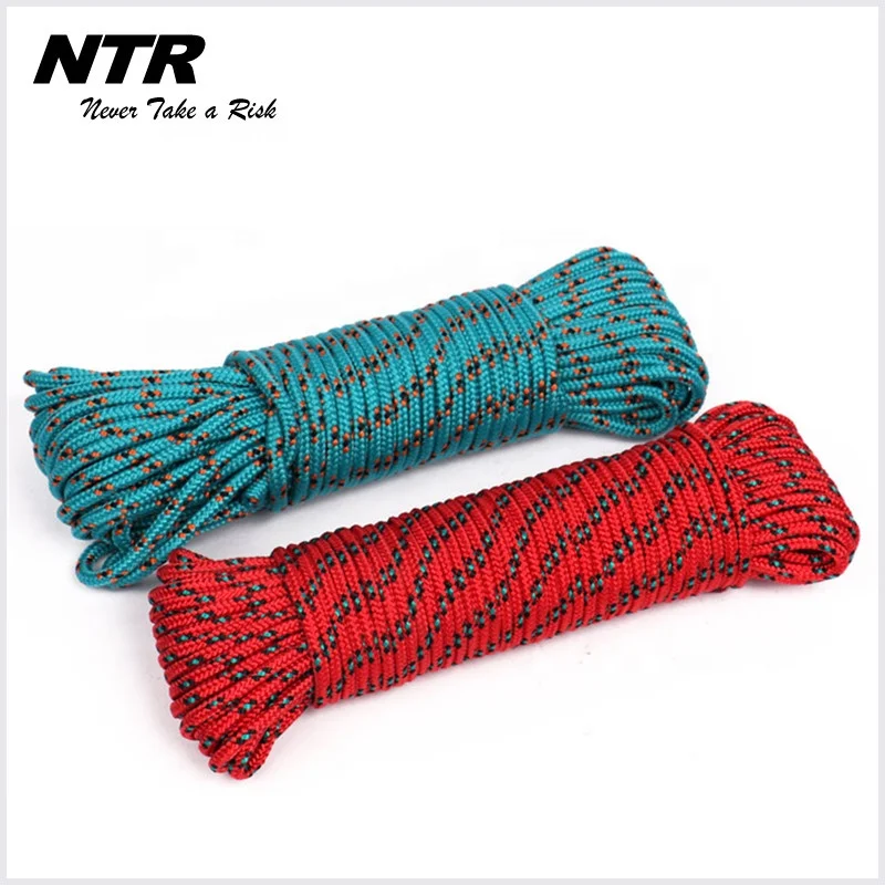 Hotsale customized 3mm parachute cord PP outdoor camping survival rope