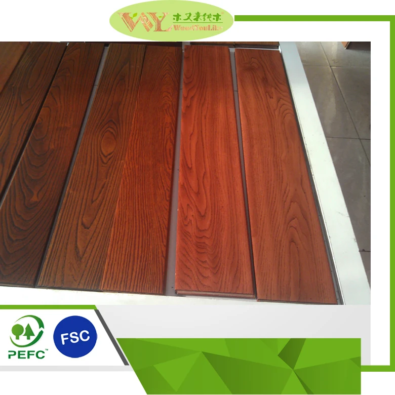 Industrial Brushed Ash Floor Ash Hardwood Flooring