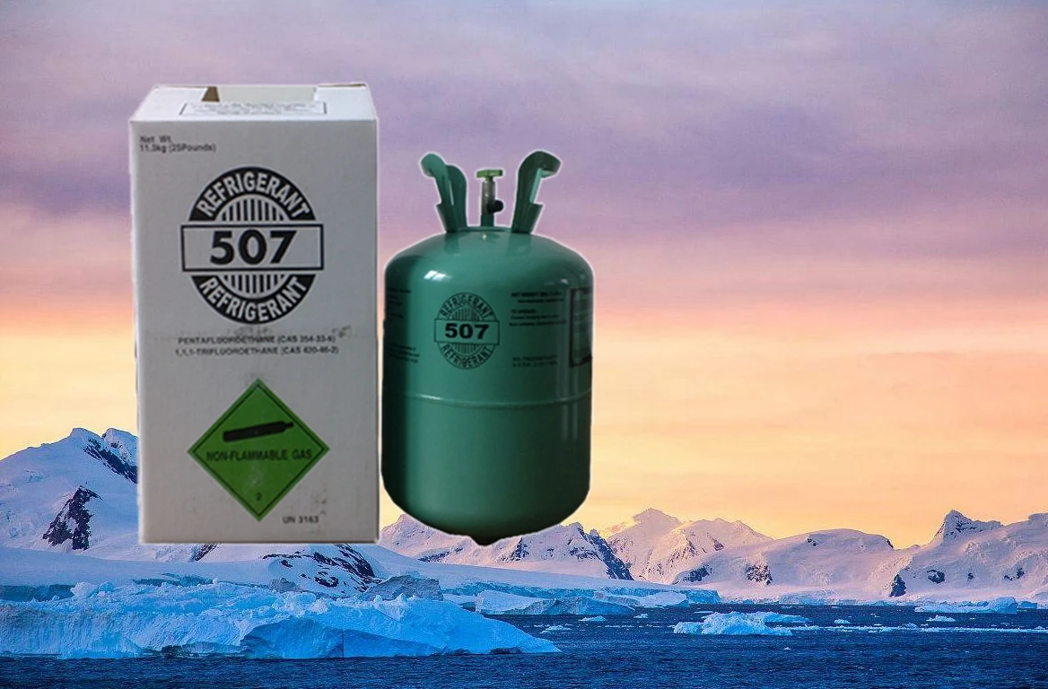 
R507 refrigerant gas replacement for R22 & R502 