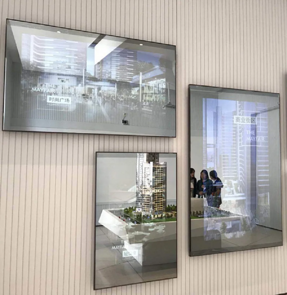 Wall Mount LCD Magic Mirror Advertising Player With Motion Sensor