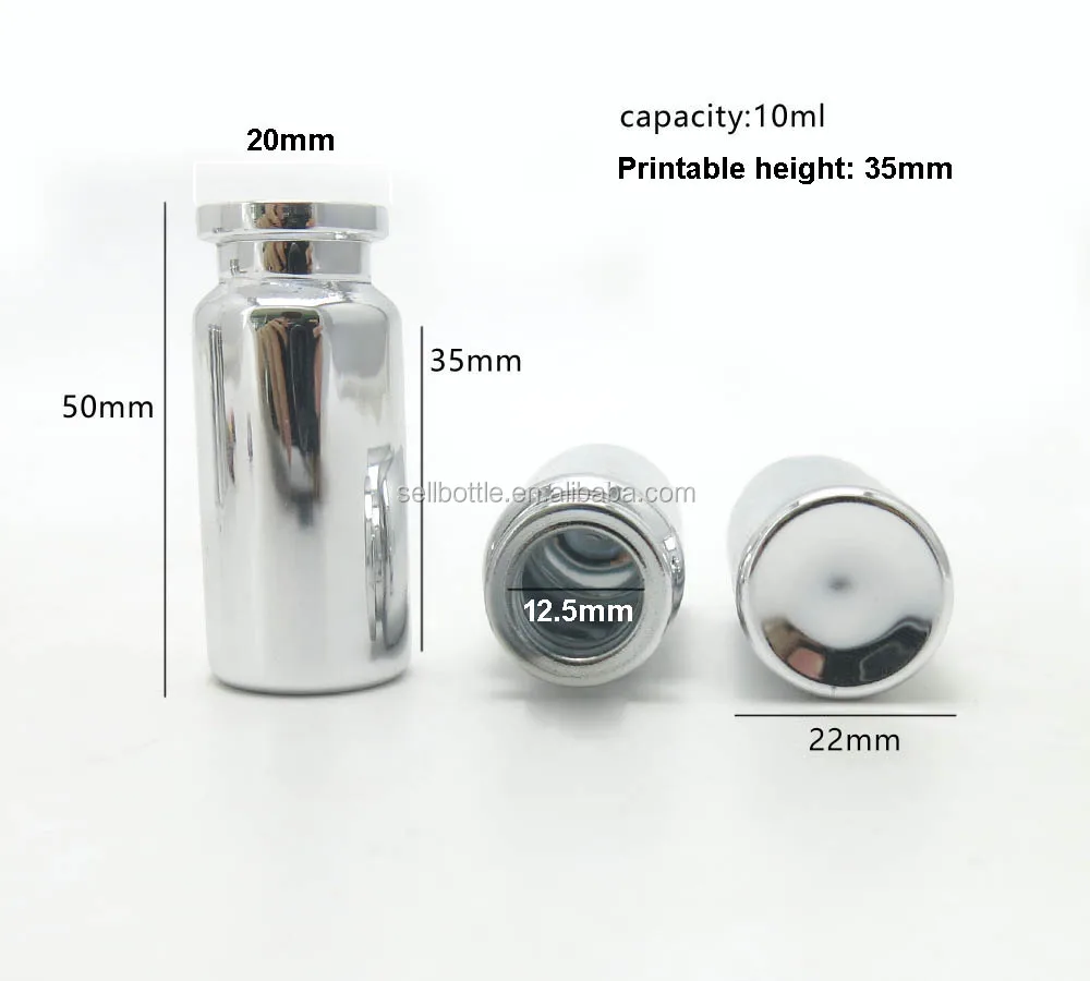 UV color 10ml medicine glass vial bottle with filp off cap/rubber stopper for medicine vaccine container