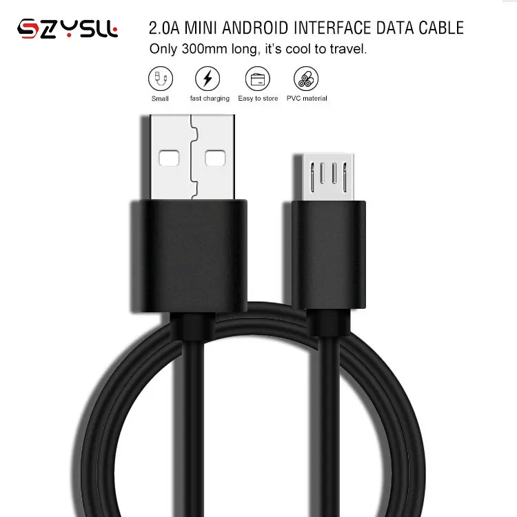 
2019 New Mini Wholesale Cheap White USB Cable Fast Charging Micro Cable For Android 