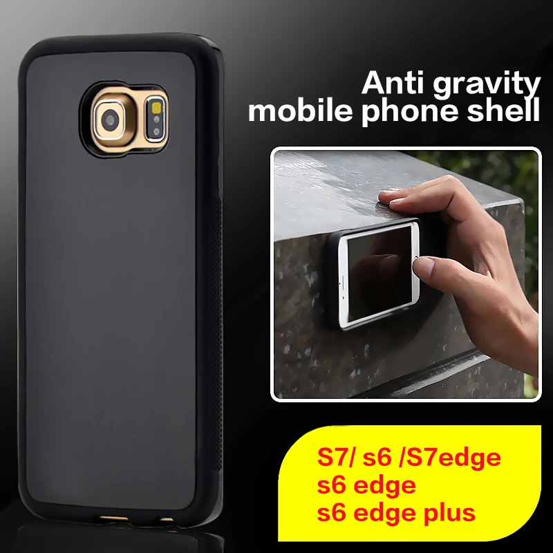 Anti gravity Plastic Magical Nano Suction Adsorbed Phone Case Back Cover Shell For Samsung Galaxy S5 S6 S7 edge Note 4 Note 5
