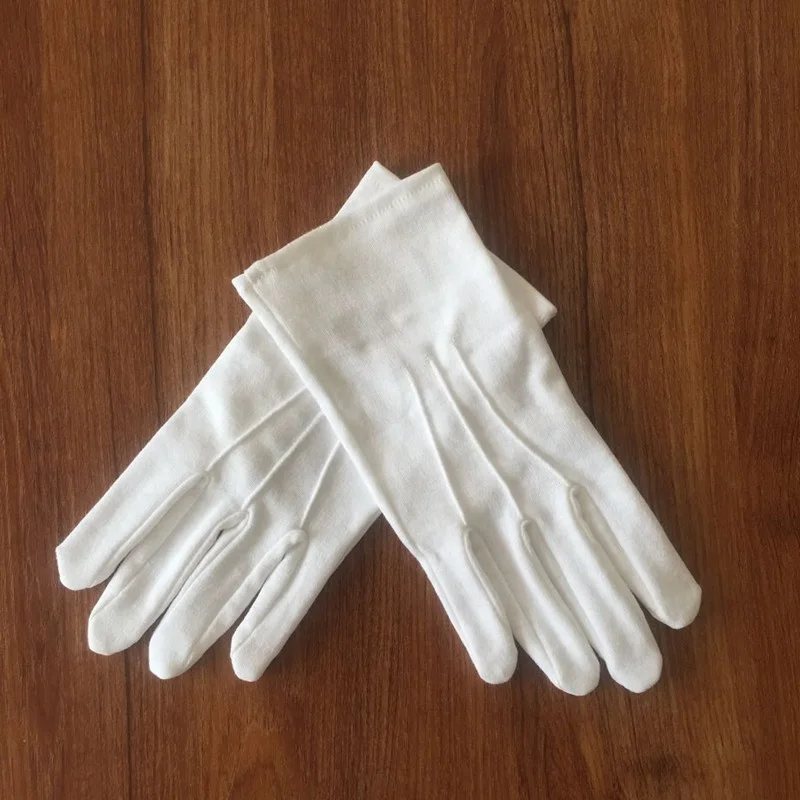 Factory price white cotton knit labor protection work gloves