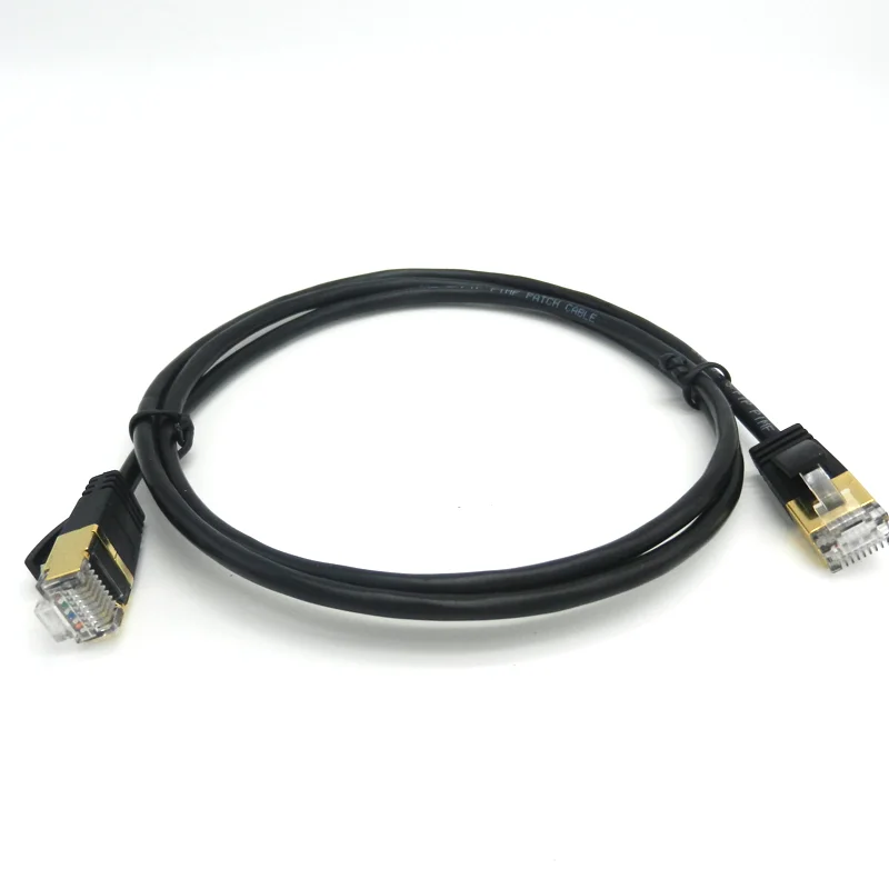 High quality 100% bare copper pass fluke 1m 2m 3m 5m  S/FTP cat8 ultra slim patch cord ethernet cable