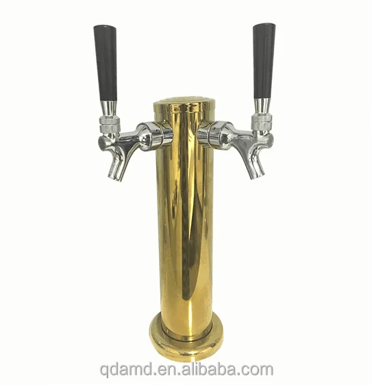 Башня kegerator для пива с двойным краном из нержавеющей