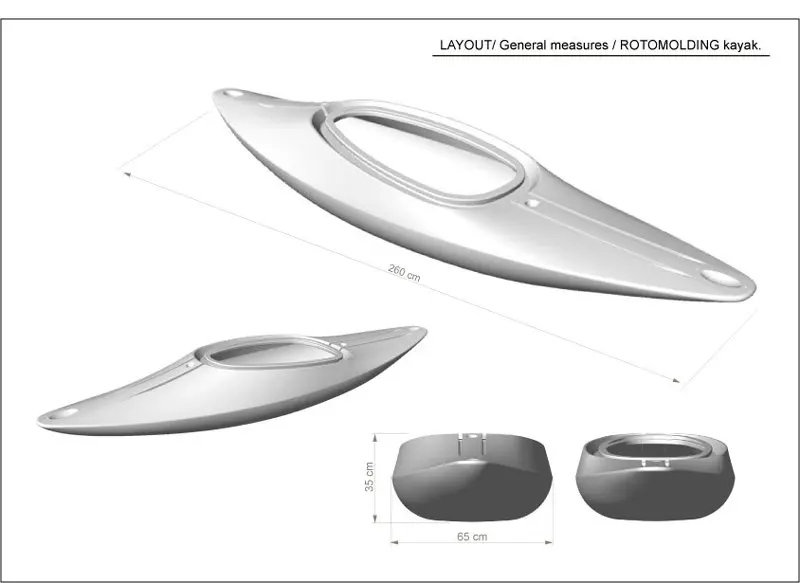 Plastic rotational mould for for fishing boat and kayak made of aluminium with OEM service