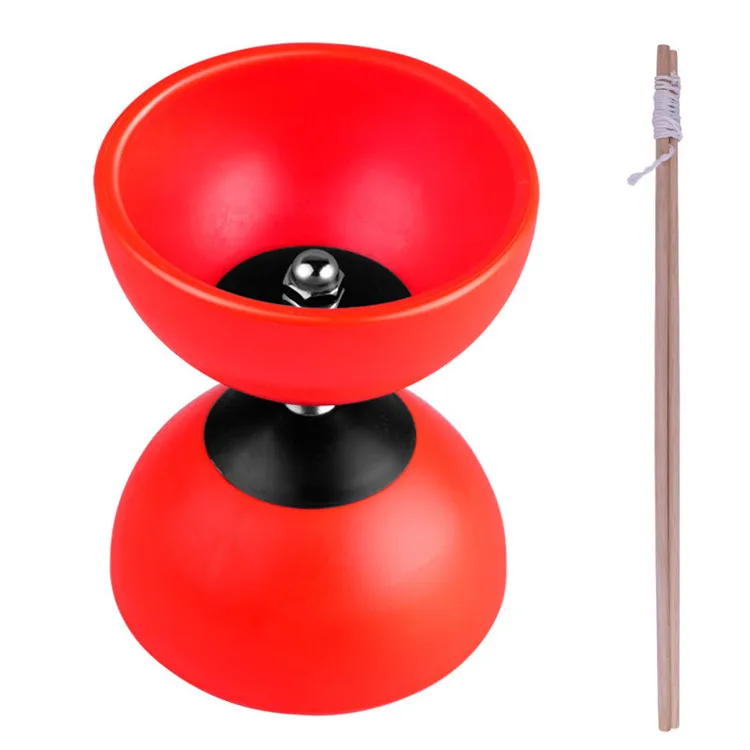 Wholesale Funny Chinese YoYo Toys Diabolo Wooden Sticks String Bag Toys Plastic Bowl Gyro Toy