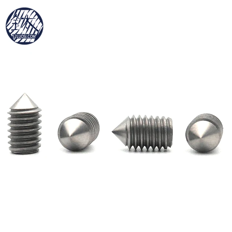 DIN914 Titanium Grub Screw Hex Socket Set Screw Cone Point