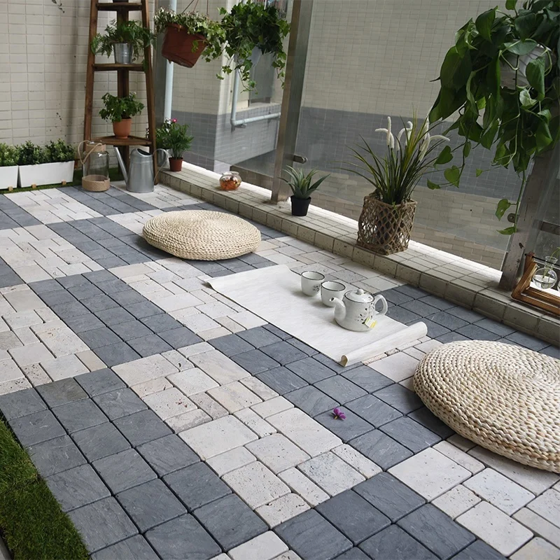 Hot sale in Italian marble lava stone easy install deck flooring tile for porch