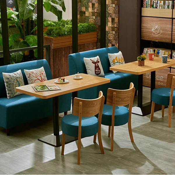 Wooden set designs for restaurant cafe shop luxury booth restaurant sofa