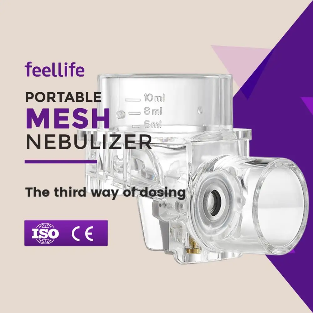 portable ultrasonic mesh nebulizer Feellife manufacturer Mesh Nebulizer machine to prevent cross infection