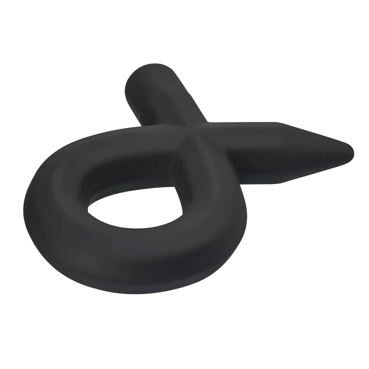 Black Rubber Flexible Sex Toy Liquid silicone Penis Ccock Ring