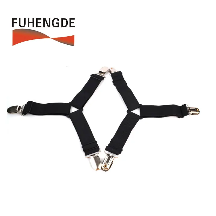 Suspenders Holder Sheet Fasteners/ Grippers for Bed Sheets Elastic Mattress Covers Sofa Cushion With Logo Custom