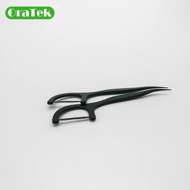 New launching charcoal flosser bamboo charcoal floss pick