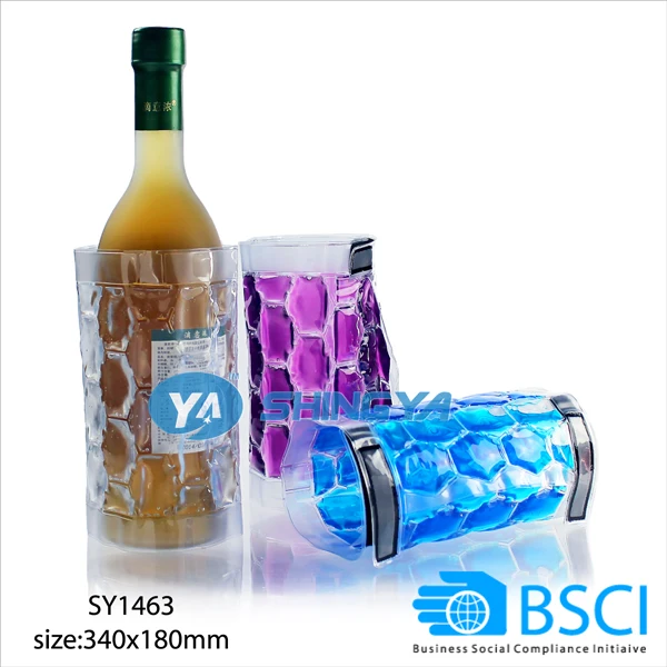 
PVC gel wine cooler wine cooling sleeve gel champagne cooler 