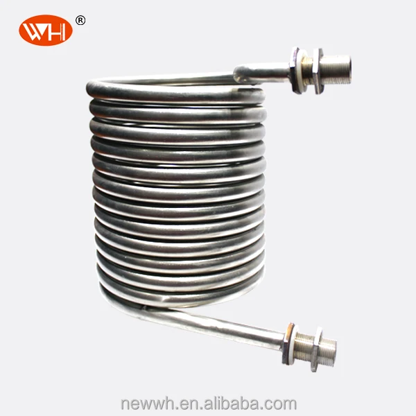 Titanium Seamless Tube Coil Heat Exchanger , Counterflow Wort Chiller