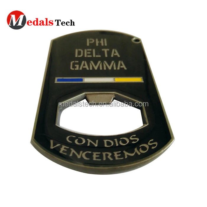 Пользовательские серебро мягкая эмаль эпоксидный сплав металла собака тег открывалка для бутылок