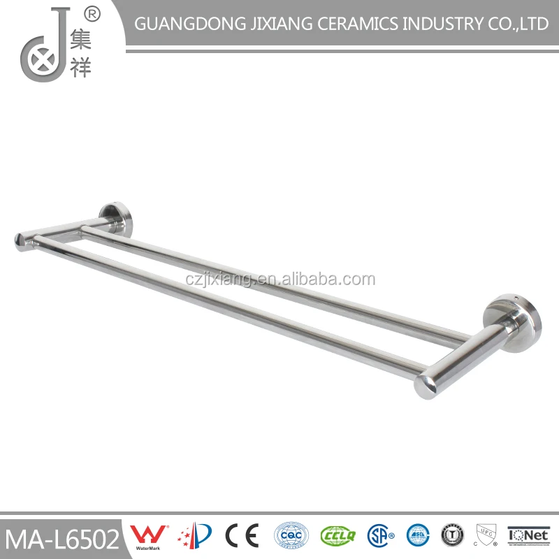 MAL6502 вешалка Для Полотенец с двойной нержавеющей стали круглый бар