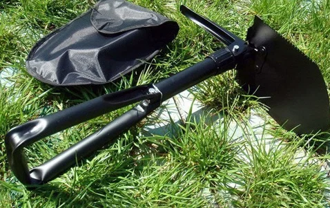 Multifunction Military Folding Shovel with Carrying Pouch Multi Purpose Tactical Army Trench Shovel Survival Steel